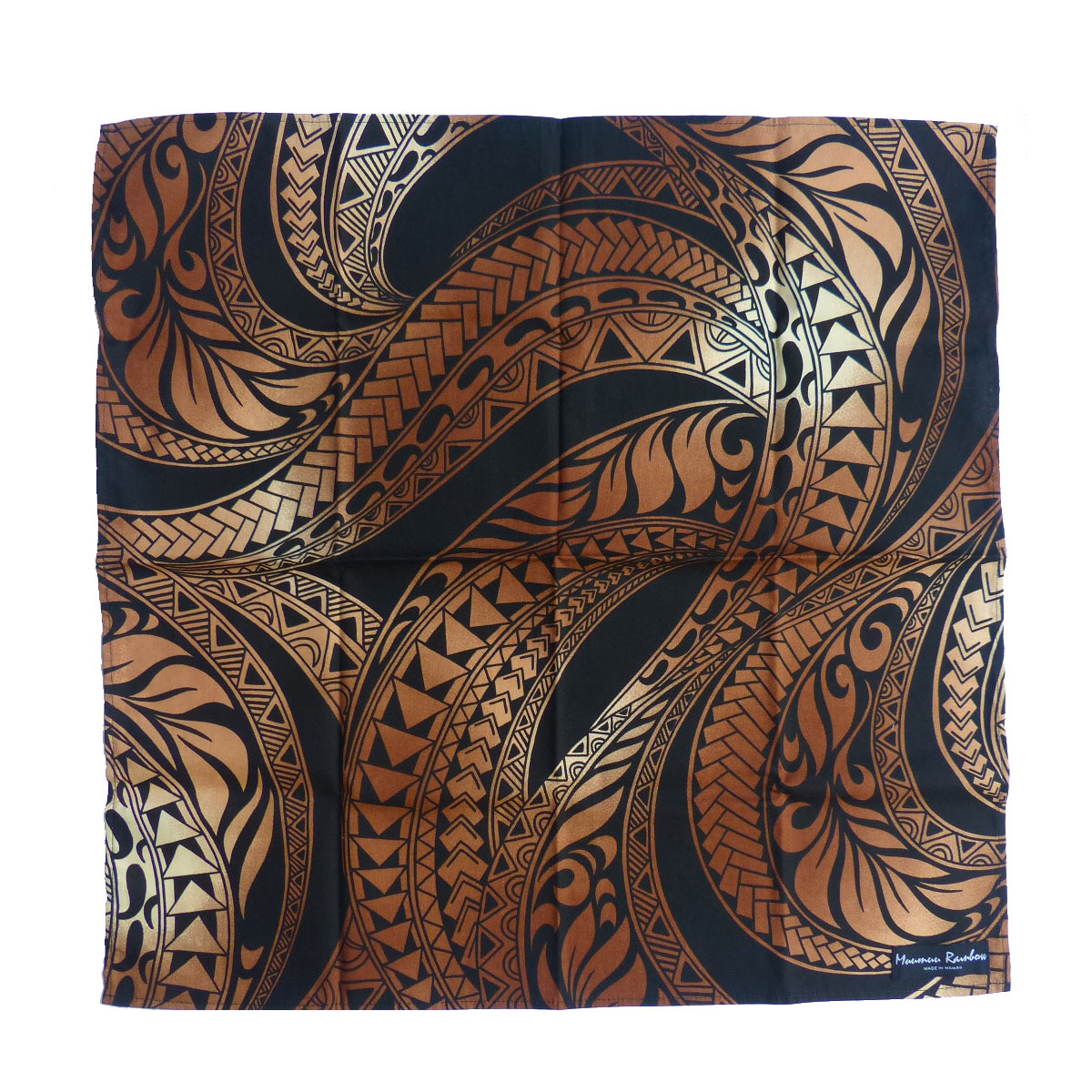 Beautiful Ombre Color Gift Wrapping Fabric in Polynesian Tribal Print - Brown - 0