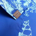 Blue Kukui Leaf Print Vintage Print Fashion Brand Fabric Wrapping