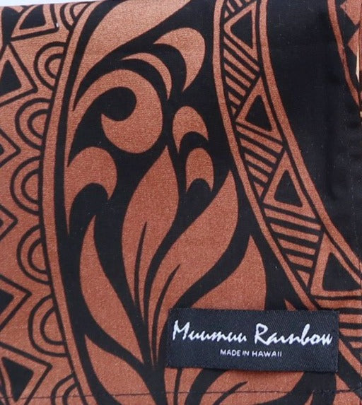 Ombre Tapa Polynesian Print Fabric Gift Wrap | Eco Wrapping Cloth & Bandanna| SMALL - Muumuu Outlet