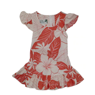 Red Hibiscus Girl's Hawaiian Dress