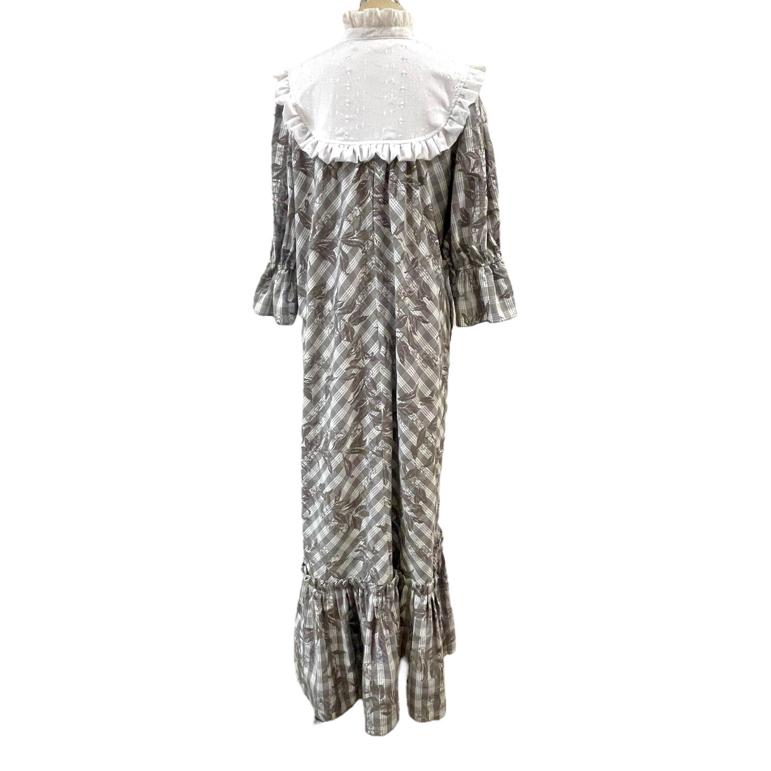 Grey Palaka with Special Print High Neck Style Muumuu 8221 - 0