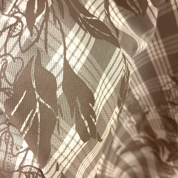Grey Palaka with Special Print High Neck Style Muumuu 8221