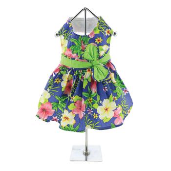 Hawaiian Dress for Dog | Blue Floral Dress - Muumuu Outlet