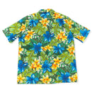 Colorful Water Color Hibiscus Print Hawaiian Shirt | Blue-2