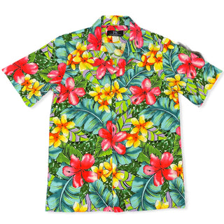 Colorful Water Color Hibiscus Print Hawaiian Shirt | Pink