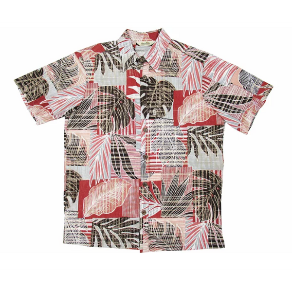 Monstera and Palm Leaf Hawaiian Shirt - Muumuu Outlet