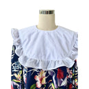 Ohia Lehua Hawaiian Flower Navy Traditional Muumuu - Plus Size Dress 464-4