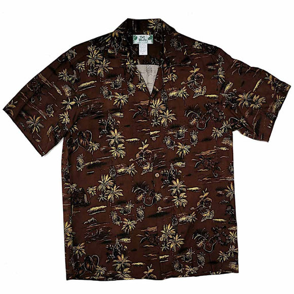 Old Vintage Style Hawaiian Print Shirt