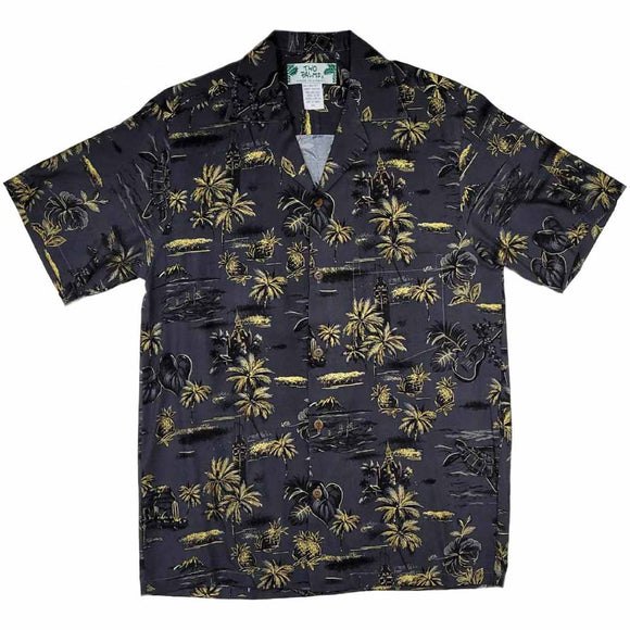 Old Vintage Style Hawaiian Print Shirt
