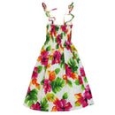 Tube Top Pull-on Styling Girl's Hawaiian Dress-2
