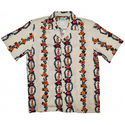 Hula Girl Vintage Inspired Rayon Hawaiian Shirt | White - Muumuu Outlet