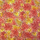 Dancing Leaf Orange Hawaiian Fabric - Muumuu Outlet