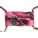 Tiare Flower Hawaiian Mask-Black&Pink M171 - Muumuu Outlet