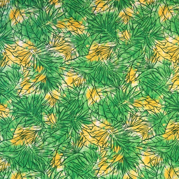 Dancing Leaf Green Hawaiian Fabric - Muumuu Outlet