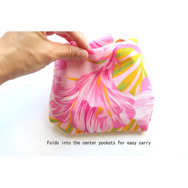 Pink Hibiscus Shopping Bag Set - Muumuu Outlet