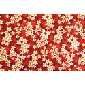 Red Plumeria  100% Cotton Hawaiian Fabric, Dark Red RC C003R - Muumuu Outlet