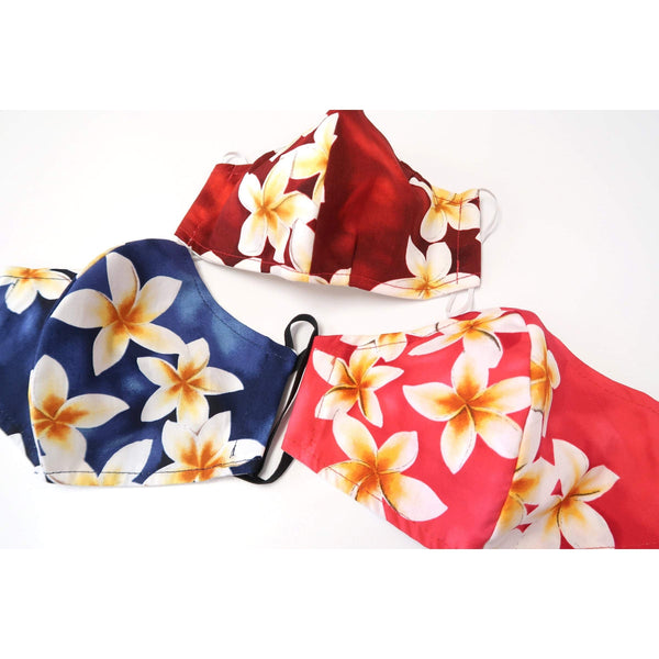 Three-Color-Plumeria-Print-Reusable-Hawaiian-Mask .jpg