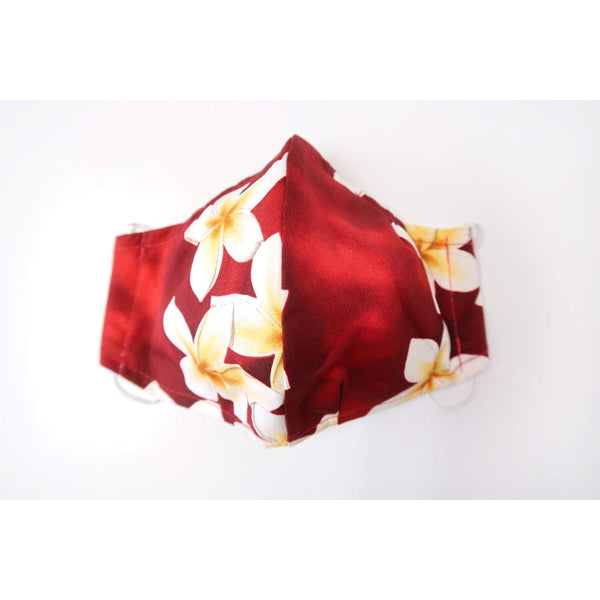 Three Color Plumeria Print Reusable Hawaiian Mask - Muumuu Outlet