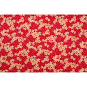 Plumeria Flowers Hawaiian Red Colour Floral Fabric - Muumuu Outlet