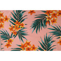 Coral Pink Plumeria Hawaiian Fabric - Muumuu Outlet