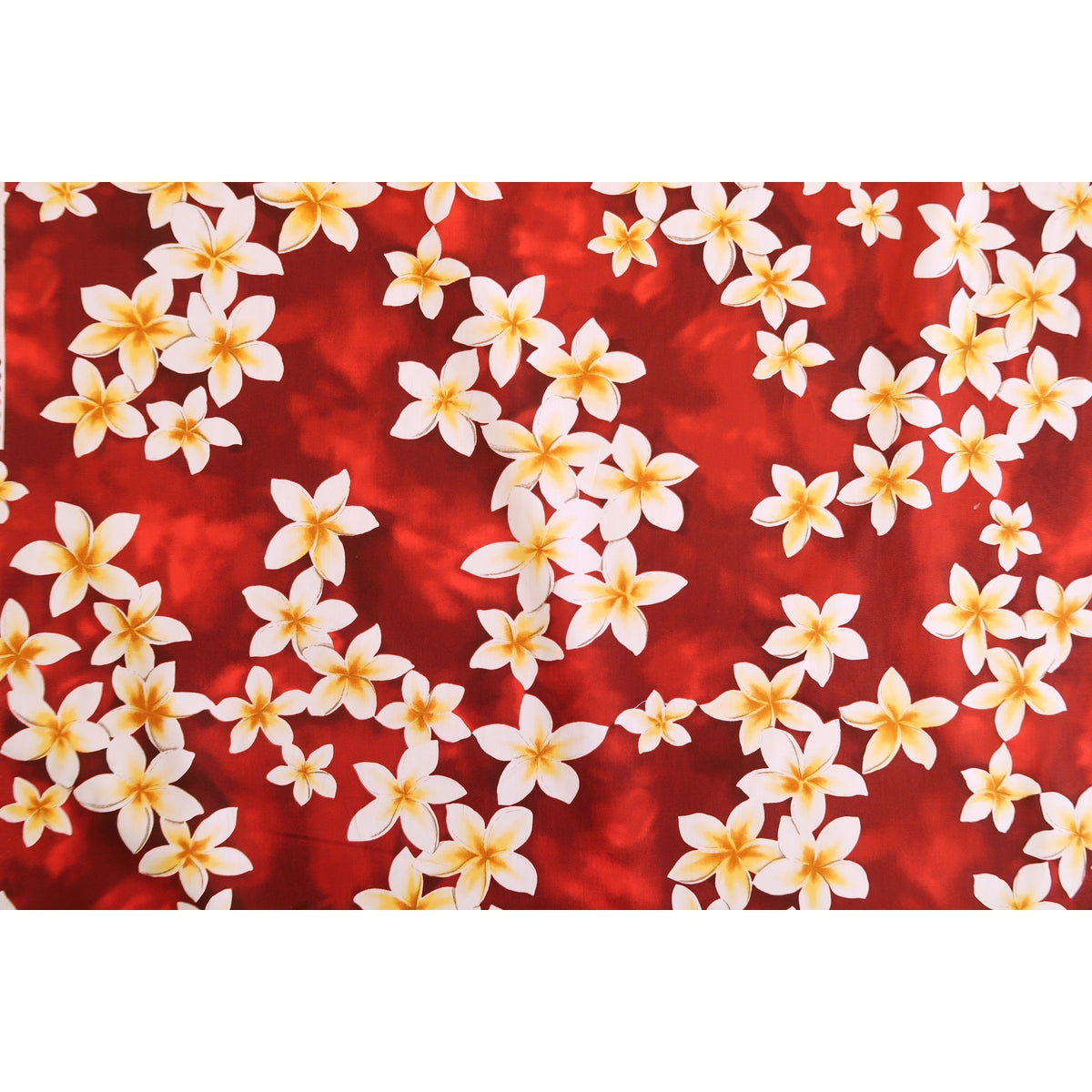 Popular Plumeria Shower Cotton Fabric | Blue,Red, Pink - Muumuu Outlet