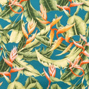 Heliconia Paradise Hawaiian Fabric | Teal - Muumuu Outlet