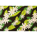 Tiare Shower Hawaiian Fabric - Black PC098BK - Muumuu Outlet