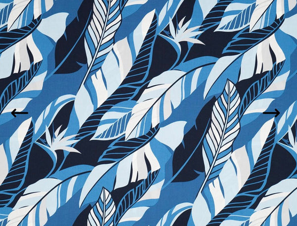 Modern Leaf Blue Hawaiian Design | Blue - Muumuu Outlet