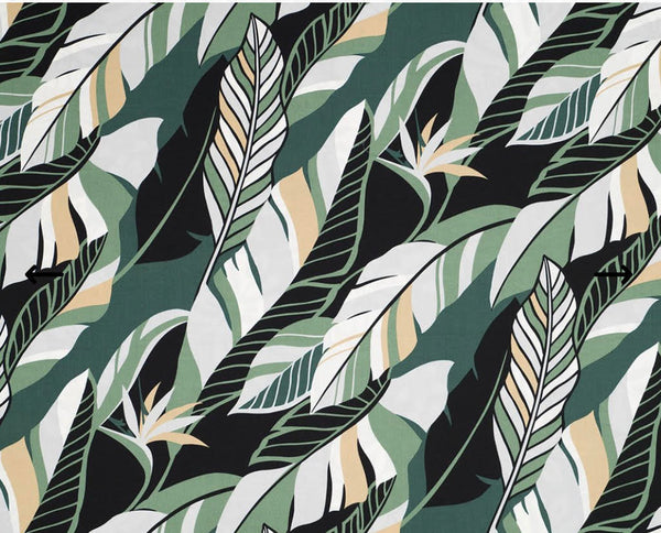 Palm Leaf Hawaiian Fabric | Green C093G - Muumuu Outlet