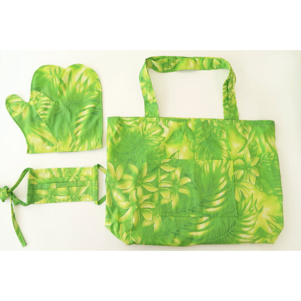 Green Tiare Light Weight Shopping Bag Protection Set - Muumuu Outlet