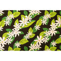 Tiare Shower Hawaiian Fabric - Black PC098BK - Muumuu Outlet