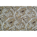 Polynesian Tribal Print 100% Cotton Fabric / - Beige & Brown C128BG - Muumuu Outlet
