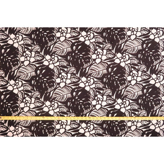 Modern Floral Fabric Black & White - Muumuu Outlet