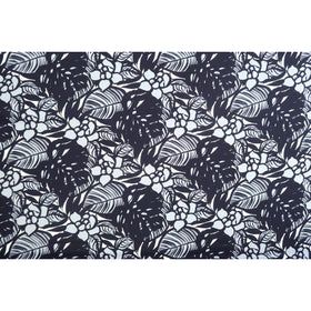 Modern Floral Cotton Fabric | Black & Grey - Muumuu Outlet