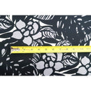 Modern Floral Cotton Fabric | Black & Grey - Muumuu Outlet
