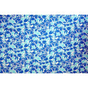 Bright Blue Plumeria Fabric | Blue - Muumuu Outlet