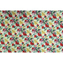 Red and Yellow Flowers -Cream C220C - Muumuu Outlet