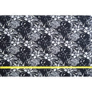 Modern Floral Cotton Fabric | Black & Grey - Muumuu Outlet