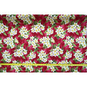 Plumeria Bouquet Hawaiian Fabric | Red - Muumuu Outlet