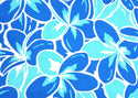 Bright Blue Plumeria Fabric | Blue - Muumuu Outlet