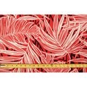 Palm & Banana Leaf Poly-Cotton Hawaiian Fabric-Red PC144R - Muumuu Outlet