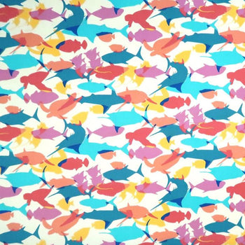 Fish & Turtle Tropical Animal Fabric - Muumuu Outlet
