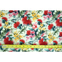 Red and Yellow Flowers -Cream C220C - Muumuu Outlet
