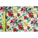 Red and Yellow Flowers -Cream C220C - Muumuu Outlet