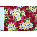 Plumeria Bouquet Hawaiian Fabric | Red - Muumuu Outlet