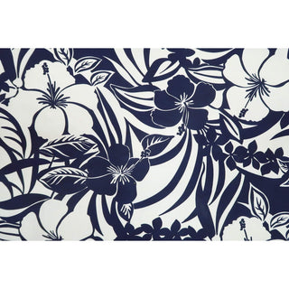 Black and White Hibiscus Poly Cotton Fabric – California Hula Center