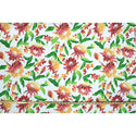 Rainbow Flowers White Fabric - Muumuu Outlet