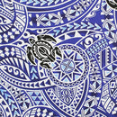Polynesian Tribal Turtle Print Fabric- brown/red/blue-  PC231 - Muumuu Outlet
