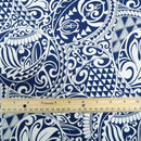 Polynesian Tribal Tapa Turtle Print 100%  Cotton - Black and Navy C228BBL - Muumuu Outlet