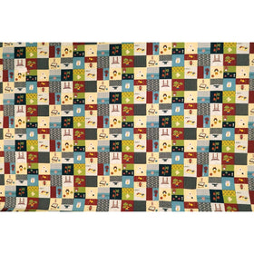 Sushi and Cat Print Fabric | Navy - Muumuu Outlet